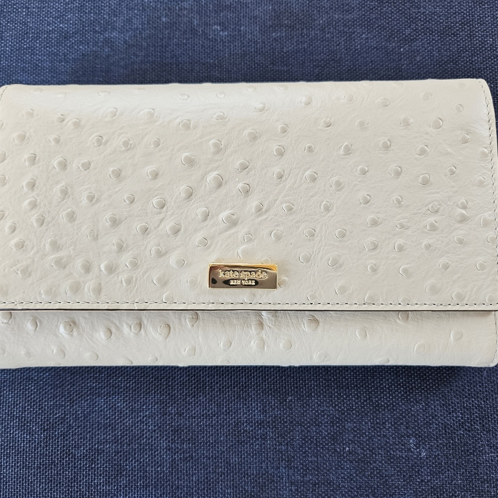 Kate spade, clutch, oyster